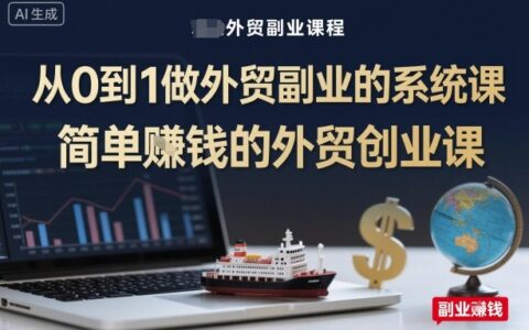 从0到1做外贸副业的系统课，简单賺钱的外贸创业课