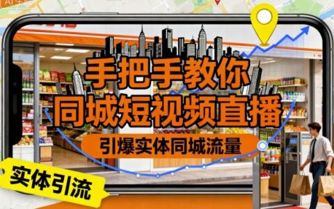手把手教你同城短视频直播，引爆实体同城流量