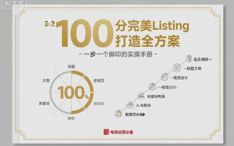 100分完美Listing打造全方案，想要完美listing必须是需要一步一个脚印的