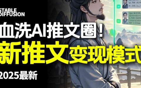 最新AI动态电影漫画小说推文，全流程实操教学，小白也能月入1W+
