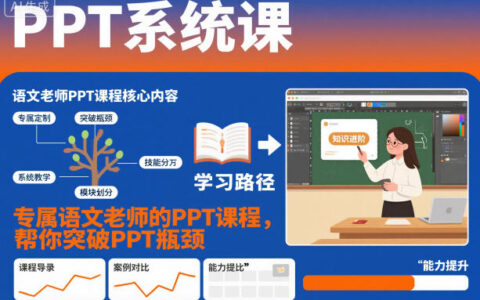 PPT系统课，专属语文老师的PPT课程，帮你突破PPT瓶颈