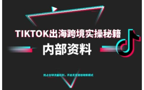TikTok跨境电商0-1搭建运营，TK出海跨境实操秘籍（10月更新）
