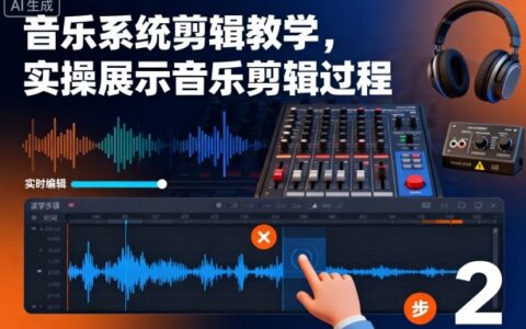 音乐系统剪辑教学，实操展示音乐剪辑过程