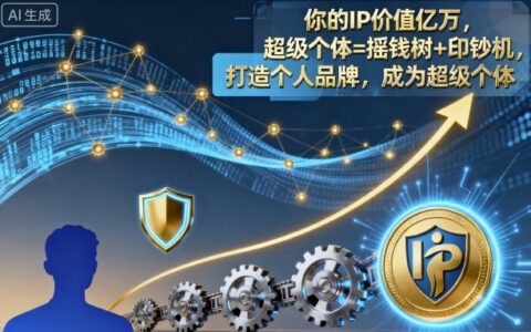 你的IP价值亿万，超级个体=摇钱树+印钞机，打造个人品牌，成为超级个体