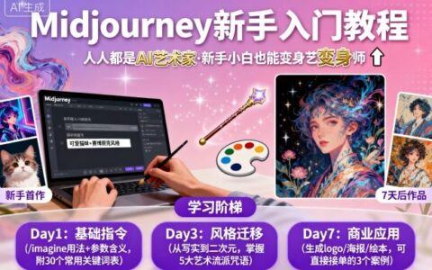 midjourney新手入门教程：人人都是AI艺术家，新手小白也能变身艺术大师