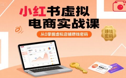 小红书虚拟电商实战课，从0掌握虚拟店铺賺钱密码（更新）