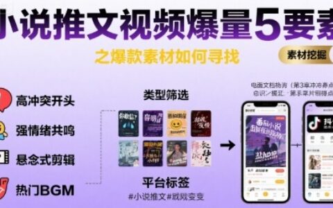小说推文视频爆量5要素之爆款素材如何寻找