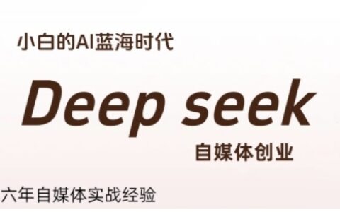普通人利用Deepseek自媒体创业，零基础友好，小白的AI蓝海时代