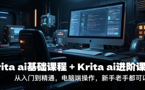 krita ai基础课程+Krita ai进阶课程，从入门到精通，电脑端操作，新手老手都可以学