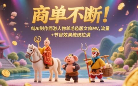 商单不断！纯AI制作西游人物羊毛毡版文旅MV，流量+节目效果统统拉满