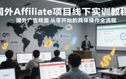 国外Affiliate项目线下实训教程，国外广告联盟从零开始的具体操作全流程