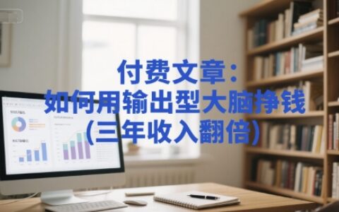 付费文章：如何用输出型大脑挣钱(三年收入翻倍)