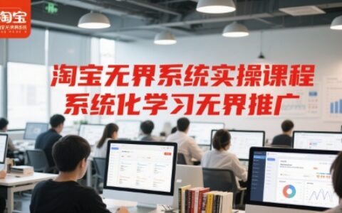 淘宝无界系统实操课程，系统化学习无界推广