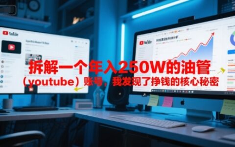 付费文章：拆解一个年入250W的油管（youtube）账号，我发现了挣钱的核心秘密