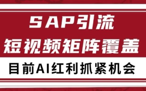 小红书某音sap赛道引流获客 自热矩阵日引200+【揭秘】