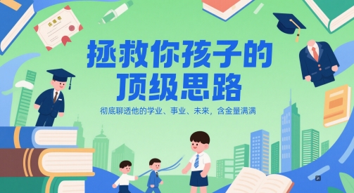 付费文章：拯救你孩子的顶级思路，彻底聊透他的学业、事业、未来，含金量满满