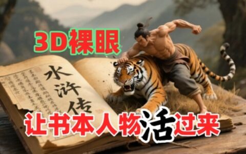 书本人物裸眼3D视频，新的玩法，流量超猛，保姆级教程