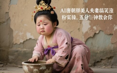 AI唐朝胖美人夫妻搞笑涨粉实操，五分钟教会你