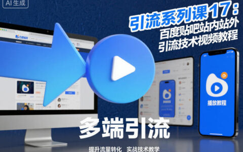 引流系列课17：百度贴吧站内站外引流技术视频教程