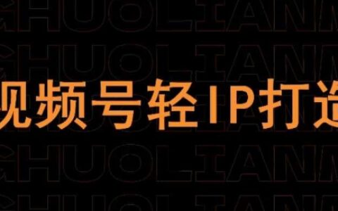 视频号线上课程，视频号轻IP打造