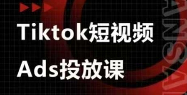 Ads视频投放课，tiktok短视频广告投放课