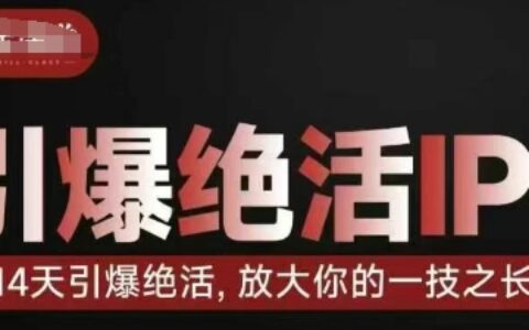 引爆绝活IP训练营，14天引爆绝活，放大你的一技之长