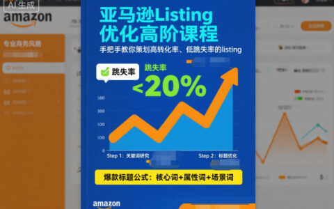 亚马逊Listing优化高阶课程，手把手教你策划高转化率、低跳失率的listing
