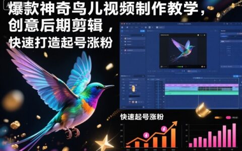 爆款神奇鸟儿视频制作教学，创意后期剪辑，快速打造起号涨粉