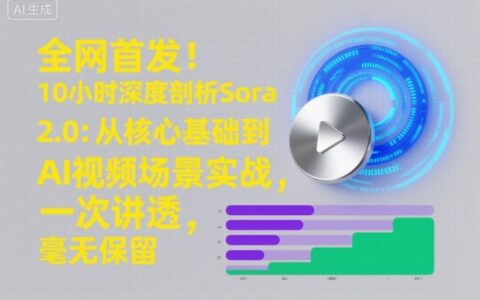 全网首发！10小时深度剖析Sora 2.0：从核心基础到AI视频场景实战，一次讲透，毫无保留