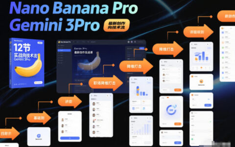 Nano Banana Pro Gemini 3Pro，最新创作实战课，12节实战向技术流，职场降维打击