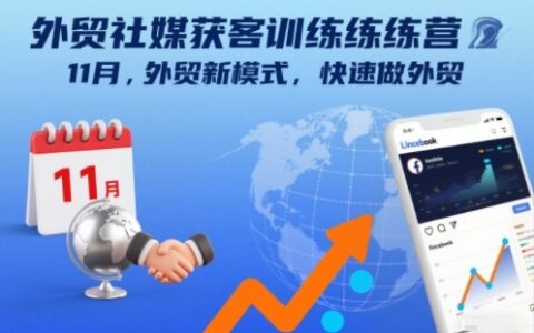 外贸社媒获客训练营11月，外贸新模式，快速做外贸