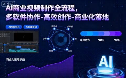 AI商业视频制作全流程2期，多软件协作-高效创作-商业化落地（更新）