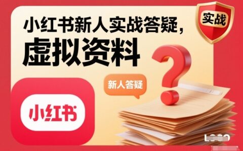 小红书新人实战答疑，小红书虚拟资料项目实战答疑