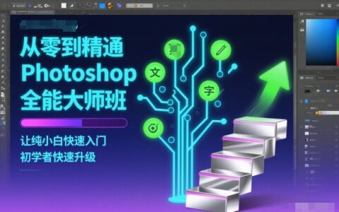 从零到精通Photoshop全能大师班，让纯小白快速入门，初学者快速升级