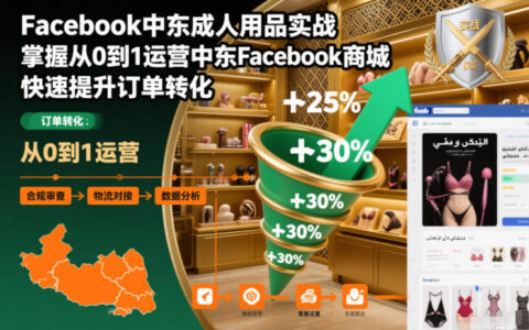 Facebook中东成人用品实战，掌握从0到1运营中东Facebook商城，快速提升订单转化