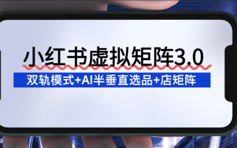 小红书虚拟矩阵3.0：双轨模式+AI半垂直选品+店矩阵