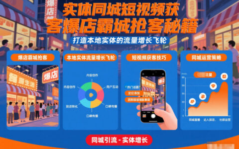 实体同城短视频获客爆店霸城抢客秘籍，打造本地实体的流量增长飞轮