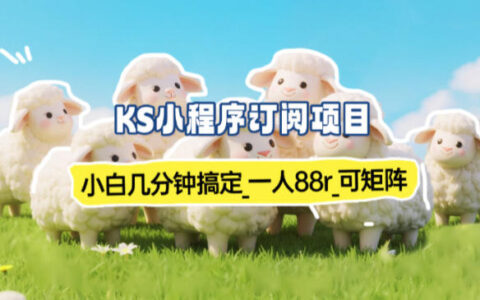 小程序订阅项目_小白几分钟搞定，一人88米，可矩阵（已测到账）
