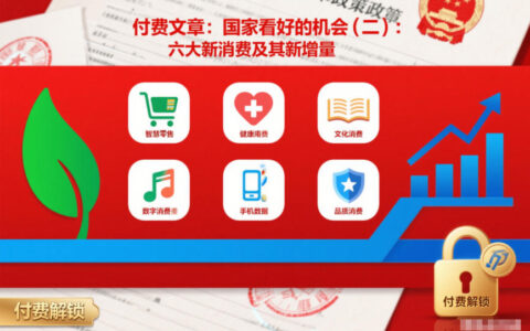 付费文章：国家看好的机会(二)：六大新消费及其新增量