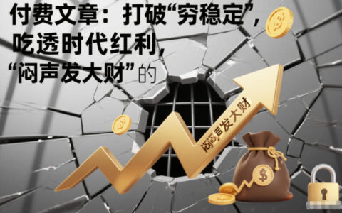 付费文章：打破“穷稳定”，吃透时代红利，“闷声发大财”的终极真谛