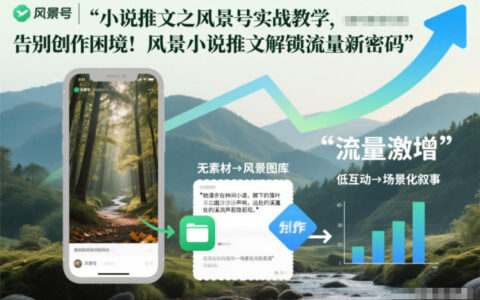 小说推文之风景号实战教学，告别创作困境！风景小说推文解锁流量新密码