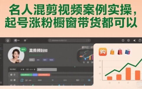 名人混剪视频案例实操，起号涨粉橱窗带货都可以