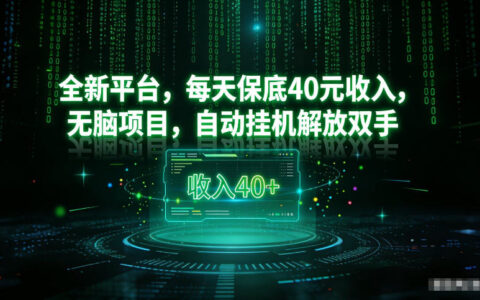 最新看广平台，每天保底30-4米，无脑项目，自动挂G解放双手【揭秘】