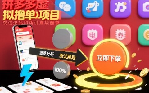 拼多多虚拟撸单项目，跳过选品和测试直接撸单