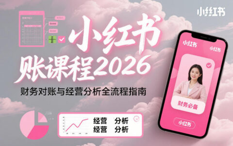 小红书对账课程2026，财务对账与经营分析全流程指南