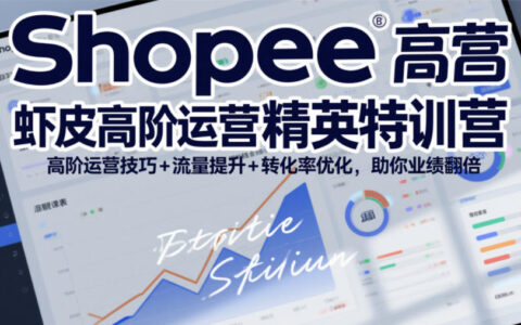 Shopee虾皮高阶运营精英特训营，高阶运营技巧+流量提升+转化率优化，助你业绩翻倍