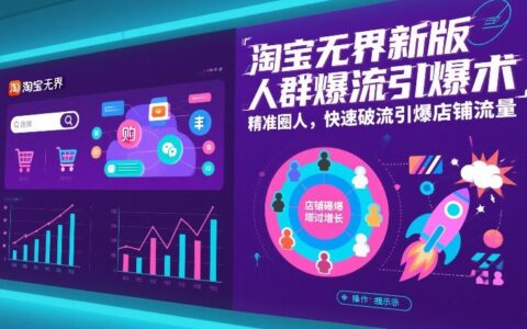 淘宝无界新版人群爆流引爆术，精准圈人，快速破流引爆店铺流量