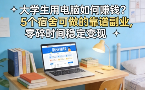 大学生用电脑如何赚钱?5个宿舍可做的靠谱副业,零碎时间稳定变现