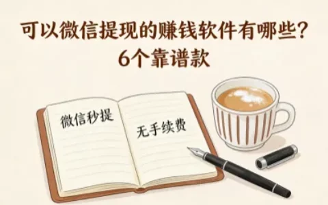 可以微信提现的赚钱软件有哪些？6个靠谱款，微信秒提超方便！