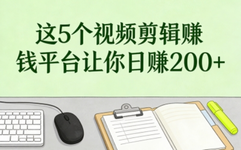 新手日赚200+!视频剪辑赚钱平台有哪些?这5个正规渠道接单到手软